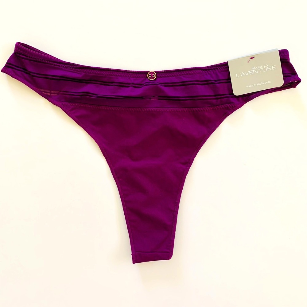 NWT Marie Jo L'Aventure Robbie Thong‎ Panty Small Purple